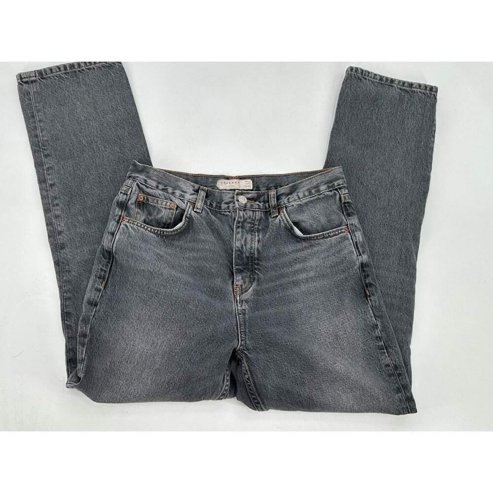 Topshop Editor Gray Denim Women's Jeans Button Fly W20 L29